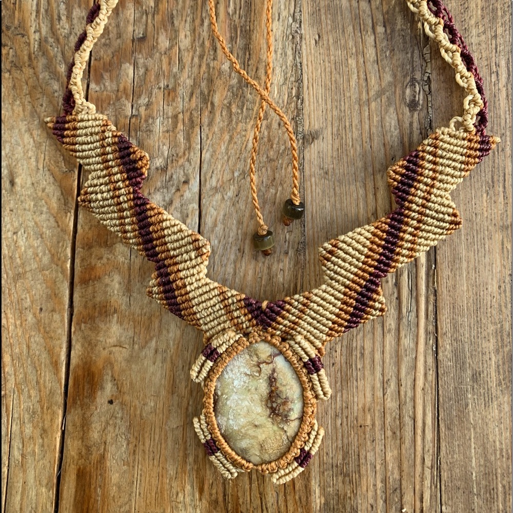 NWOT Handcrafted One Of A Kind Choker with Semi-Precious Stone